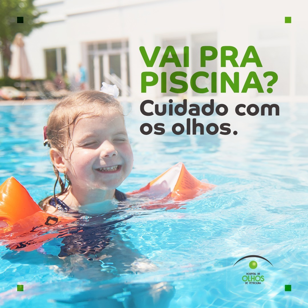 Cuidado com os olhos na piscina