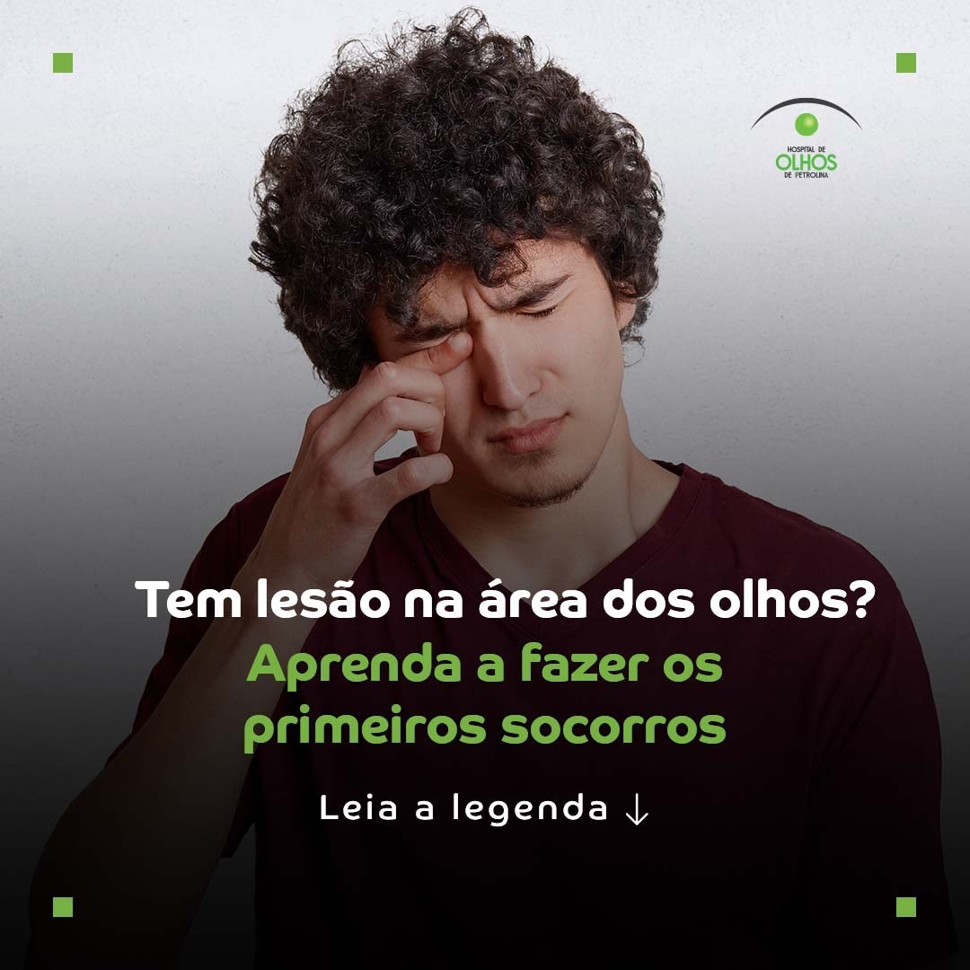Como fazer primeiros socorros próximo a área dos olhos