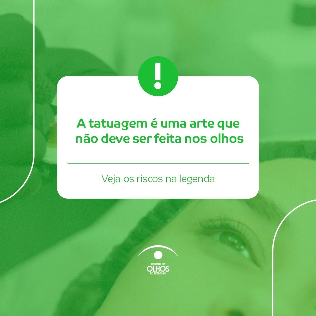 A tatuagem é uma arte que não deve ser feita nos olhos