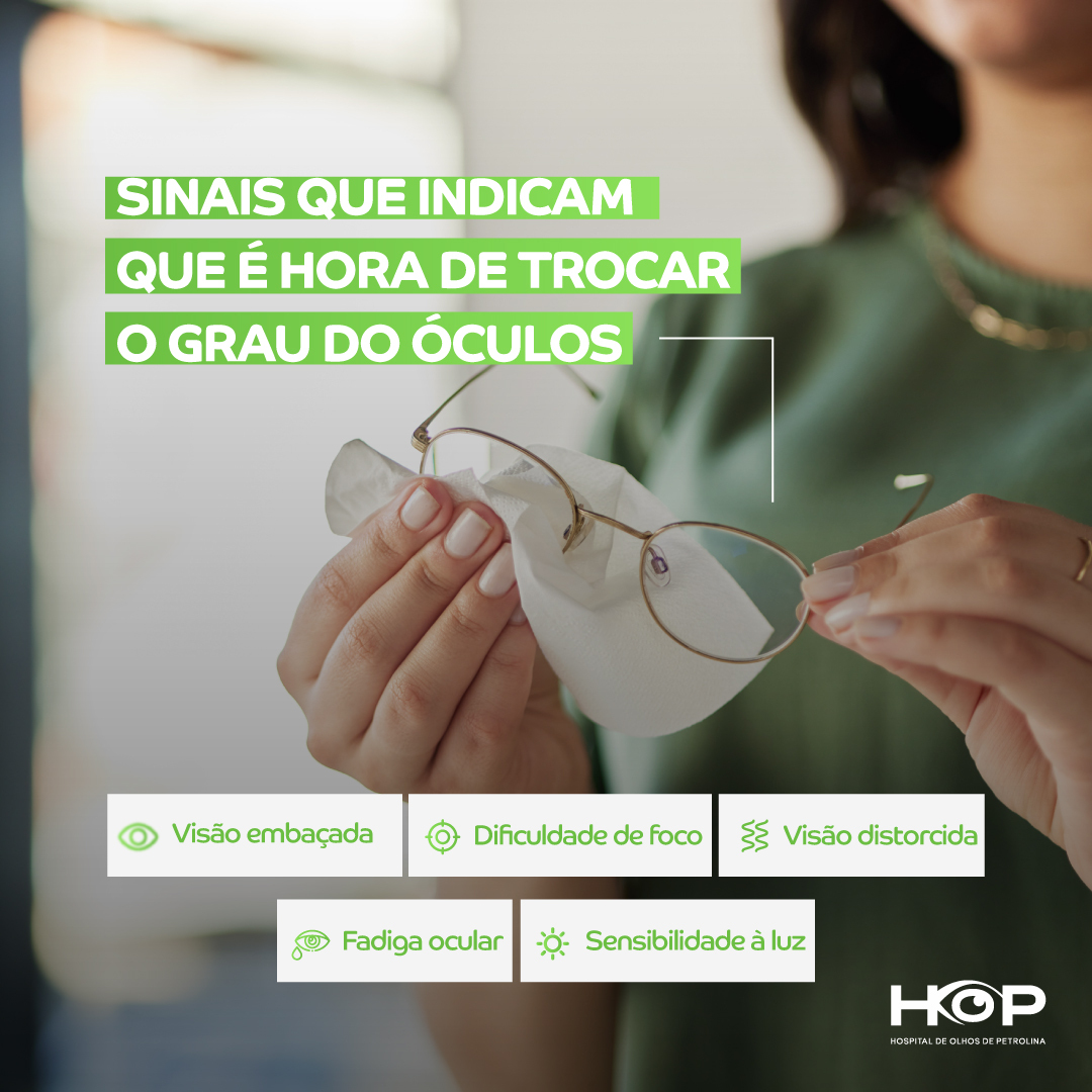 Sinais que indicam a hora de trocar o gráu do óculos