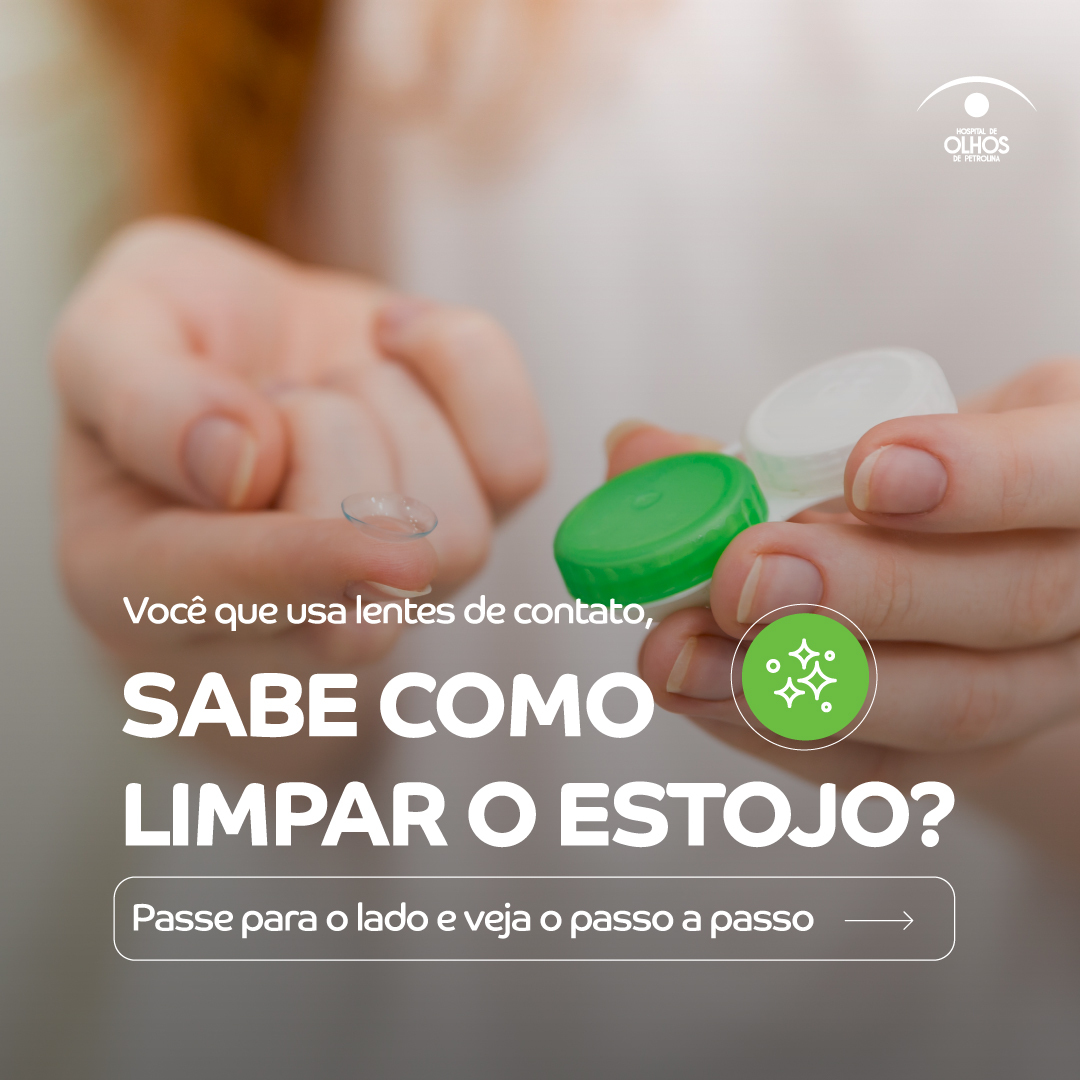 Como limpar o estojo das lentes de contato